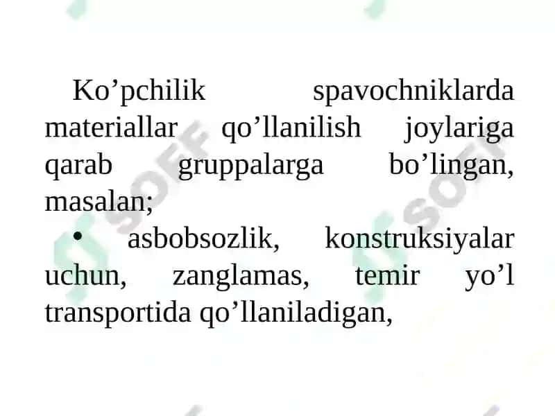 MASHINASOZLIKDA QO’LLANILADIGAN DETAL VA ZAGOTOVKALAR UCHUNMATERIALLAR TANLASH 6