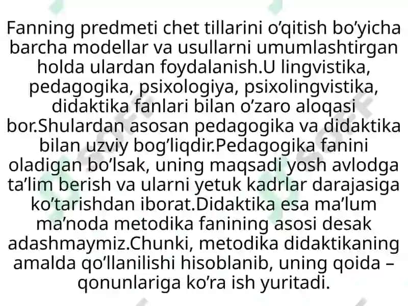 CHET TILLARINI O’QITISH METODIKASI 6