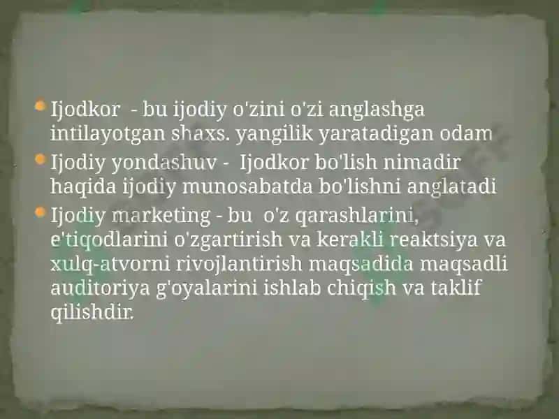 Kreativ mahsulot va fikrlash dizayni (“Design thinking”) 6