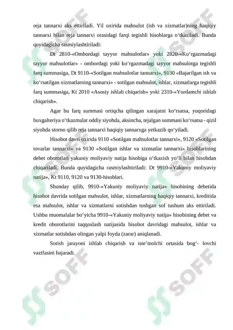 Sotilgan yoki sotib olingan tovarlarning qaytarilishi hamda xaridor va buyurtmachilarga berilgan chegirmalar 6