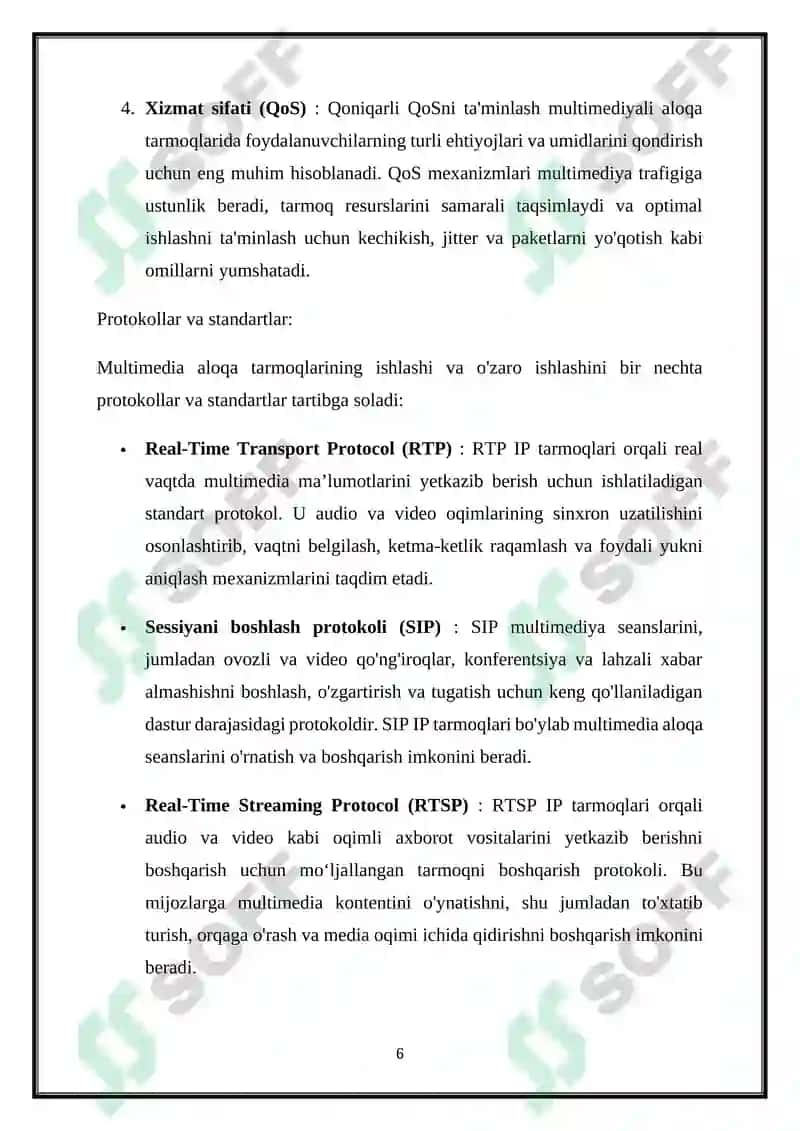 MULTIMEDIALI ALOQA TARMOQLARI 6