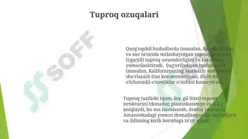 Tuproq va uning tabiy xususiyatlari 6