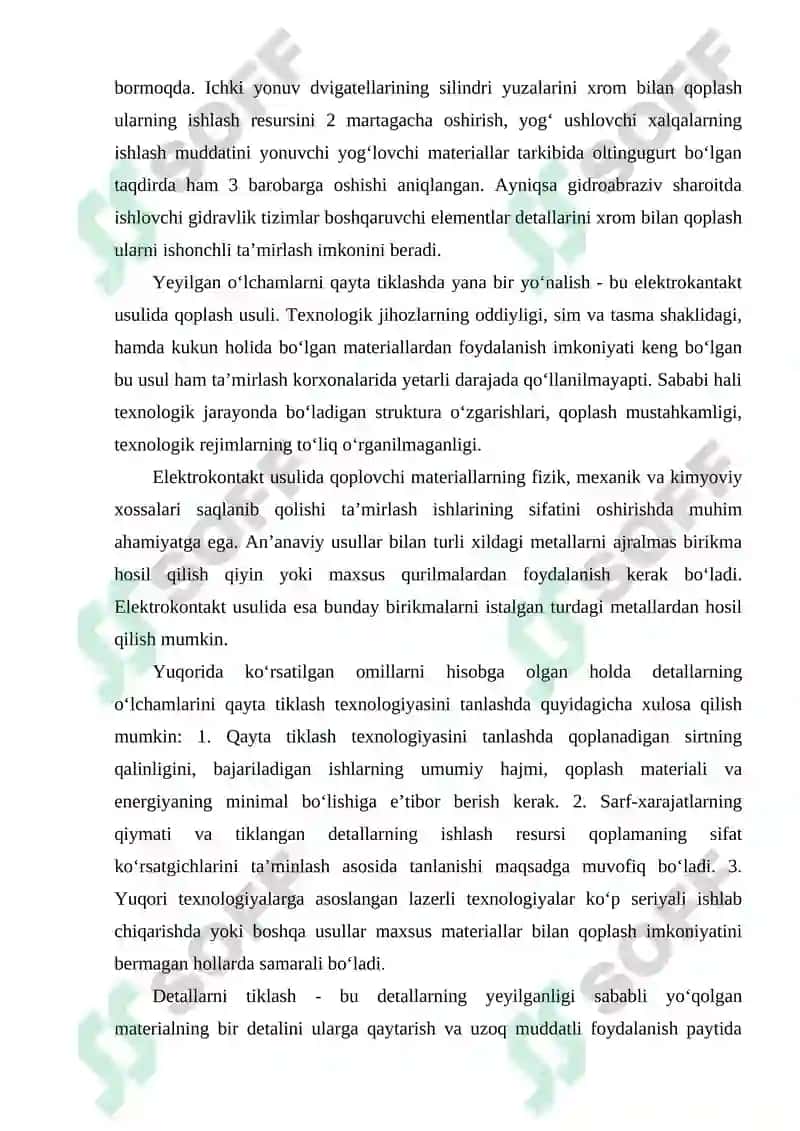 Detallarni ta`mirlashda qayta tiklash va mustahkamlash 6