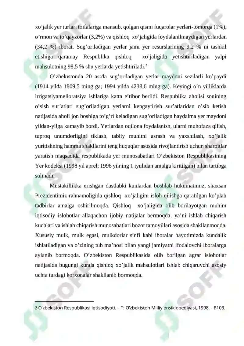 AGRAR MUNOSABATLAR VA ULARNING O'ZIGA XOS XUSUSIYATLARI 6