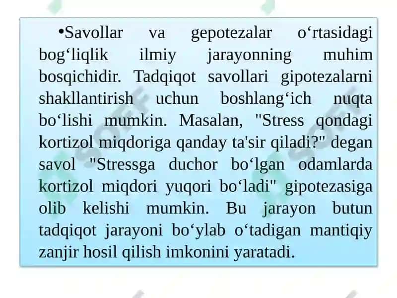 Tadqiqotsavollarivagipotezalarinishakllantirish 6