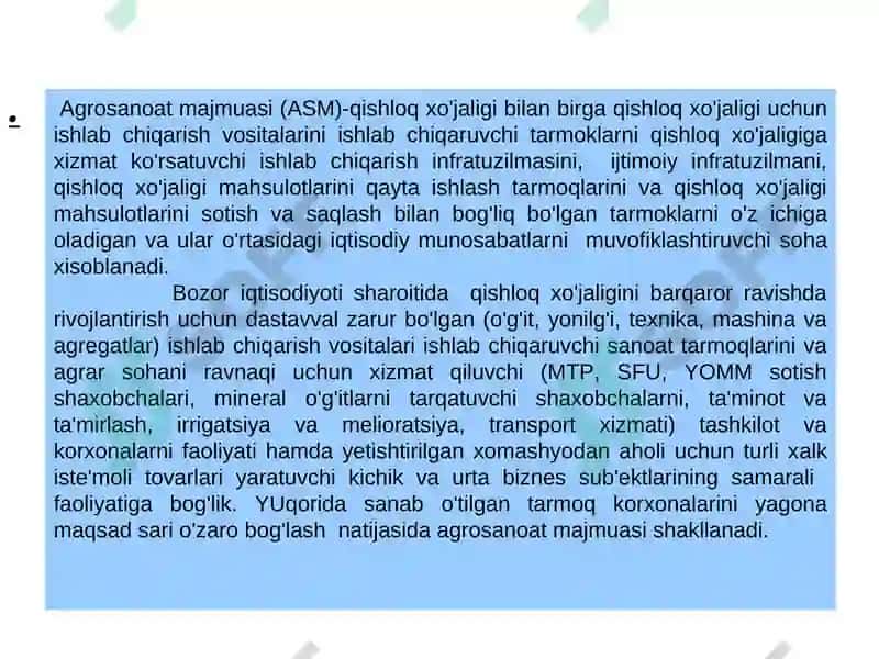 AGROSANOAT MAJMUIDA MARKETING TADQIQOTLARI 6