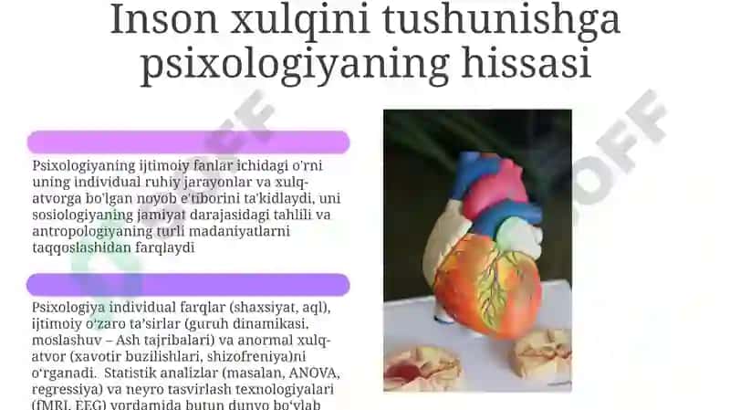 Psixologiya fanining predmeti va fanlar tizimida tutgan oʻrni 6