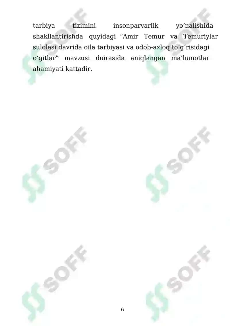 Shaxs tarbiyasida Amir Temur oʻgitlaridan faydalanish 6