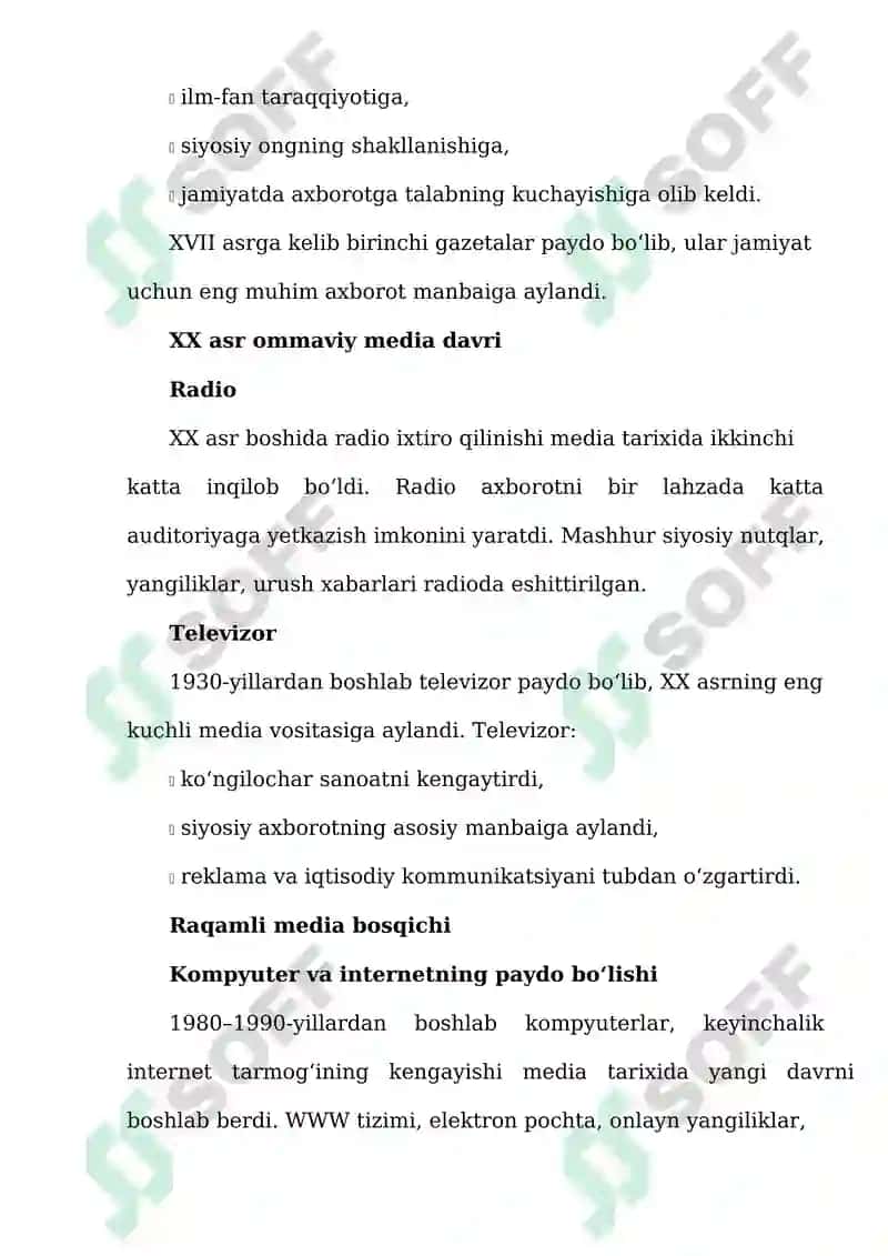 Ijtimoiy tarmoqlar zamonaviy media sifatida 6