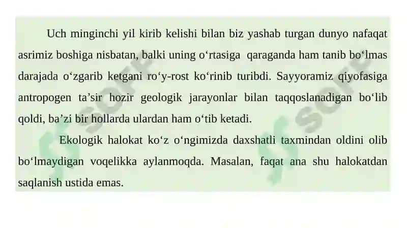 Globalekologik inqirozniyuzaga kelish sabablari 6