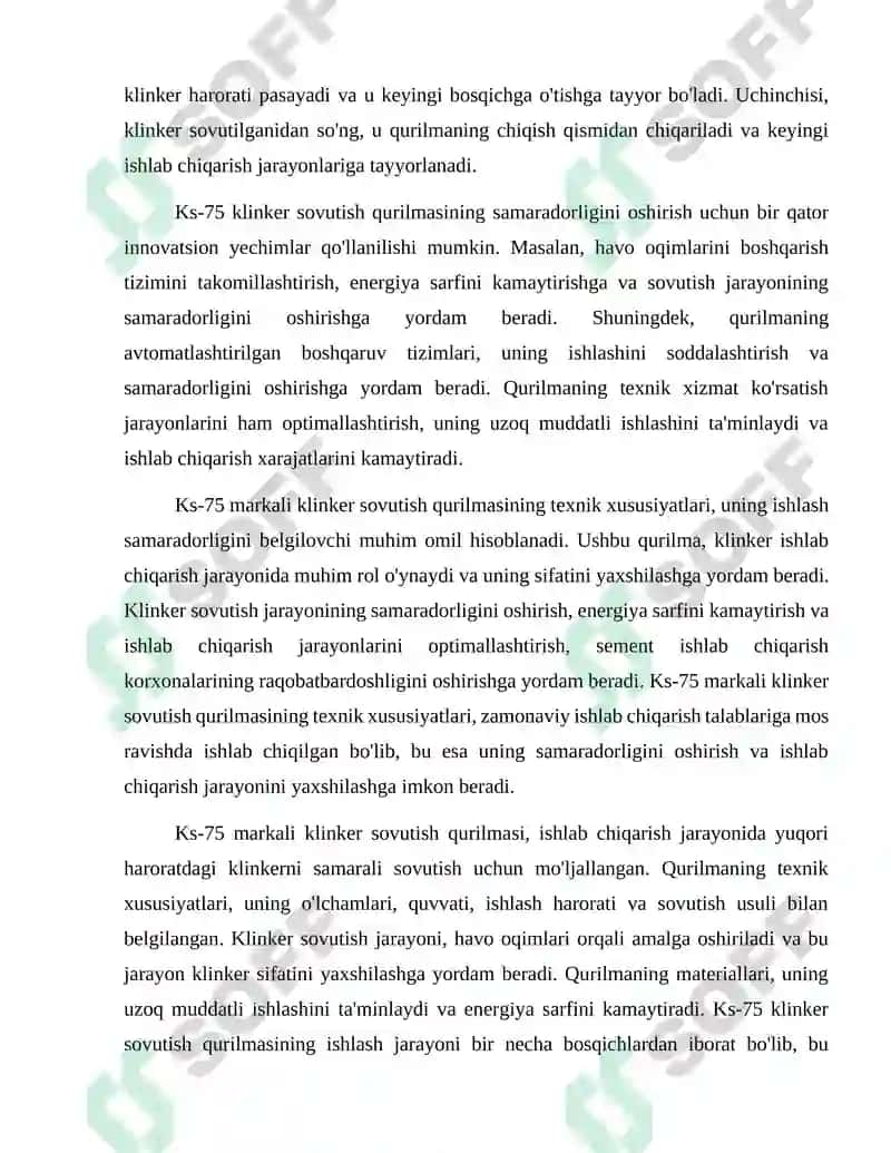 Ks-75 markali klinker sovutish qurilmasi yuritmasi loyixasi 7