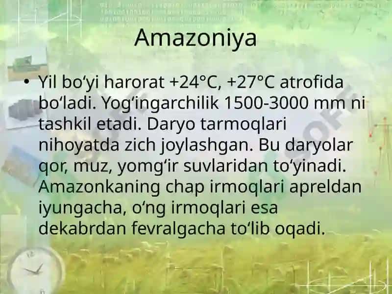 Janubiy Amerikaning tabiiy-geografik o‘lkalari 7