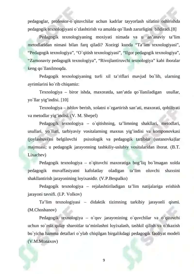 “QISHLOQ XO’JALIK ASOSLARI BO’LIMINI O’QITISHDA YANGI PEDAGOGIK TEXNOLOGIYALARNI QO’LLASH” 7