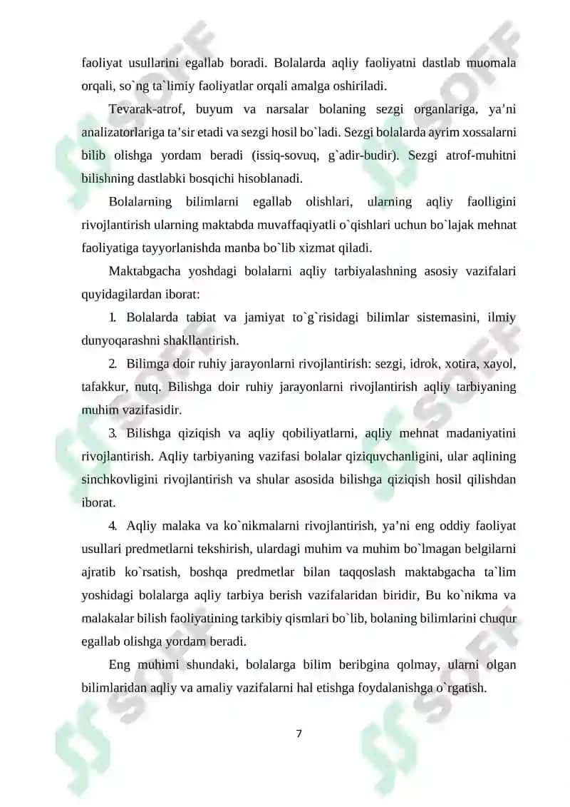 MAKTABGACHA TA’LIM MUASSASASI, OILA VA MAKTAB HAMKORLIGI 7