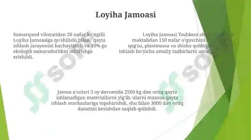 Qayta ishlab chiqarish loyha ishi 7