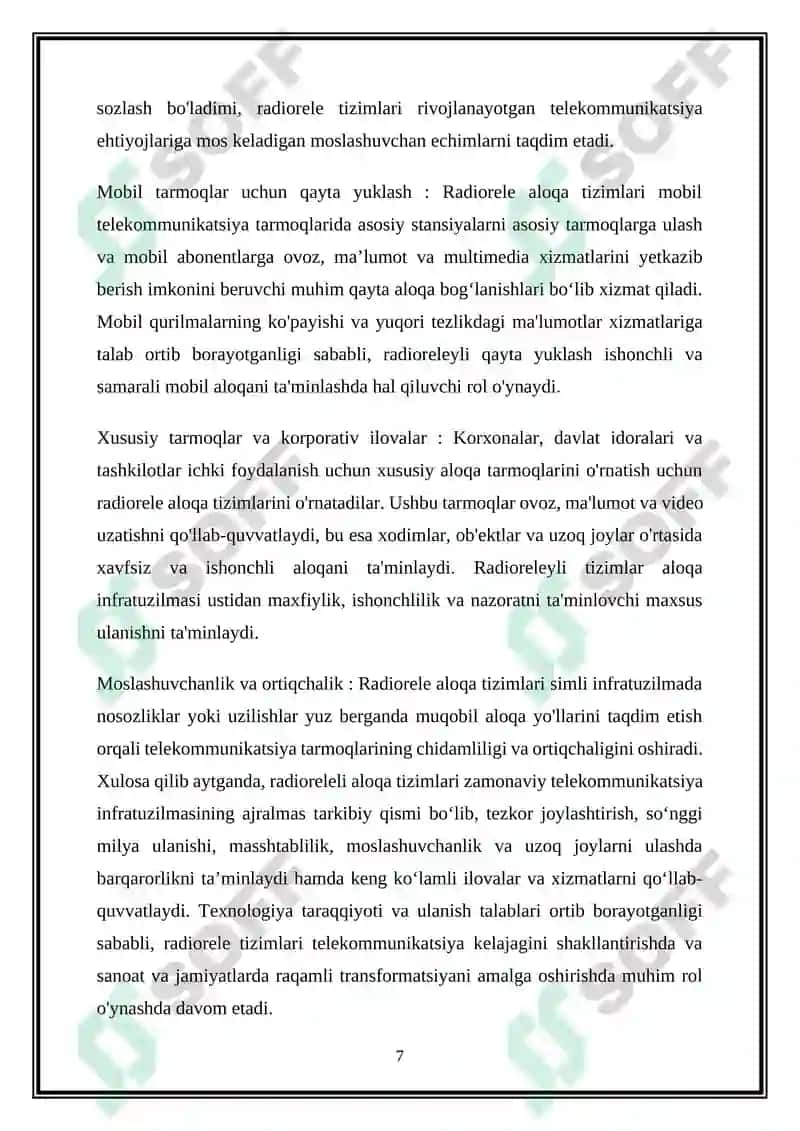Radioreleyli aloqa liniyalarini tashkil etish 7