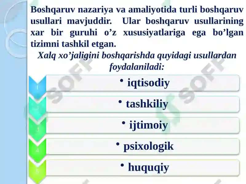 Mehnatni boshqarish usullari va texnologiyalari 7