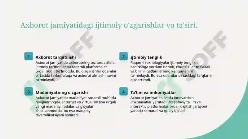 Axborot jamiyati va uning xususiyatlari 7