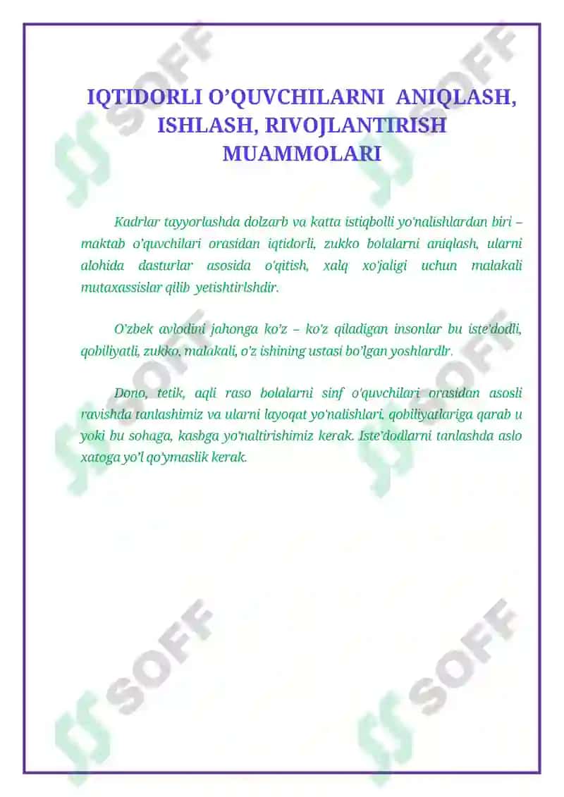 Iqtidorli oʻquvchilar bilan ishlash 7