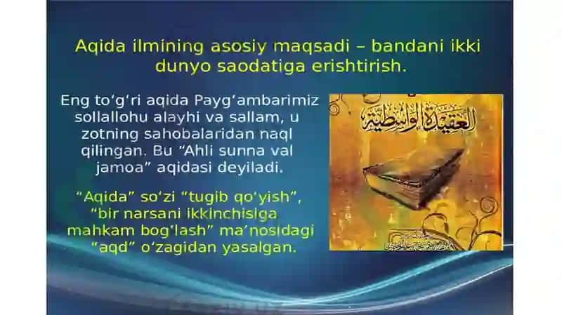 ISLOM DININING AQIDAVIY YO`NALISHLARI VA MAKTABLARI 7
