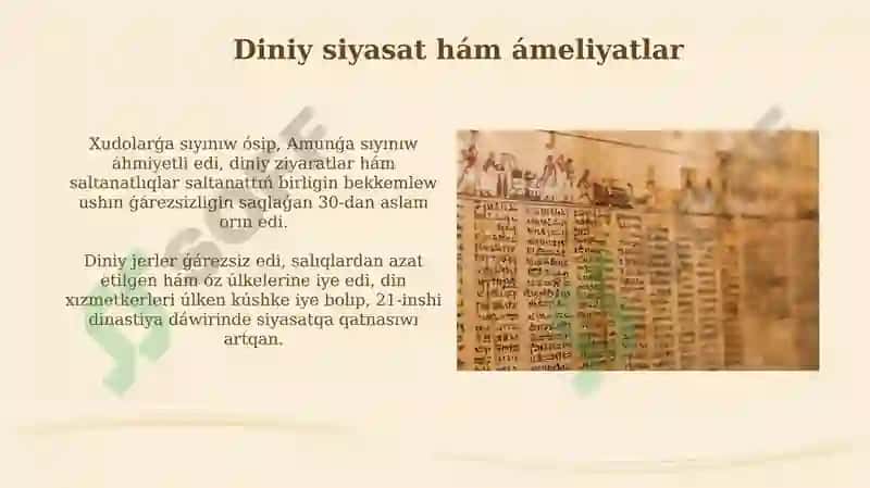 Mısır mámleketiniń ishki hám sırtqı siyasatı 7