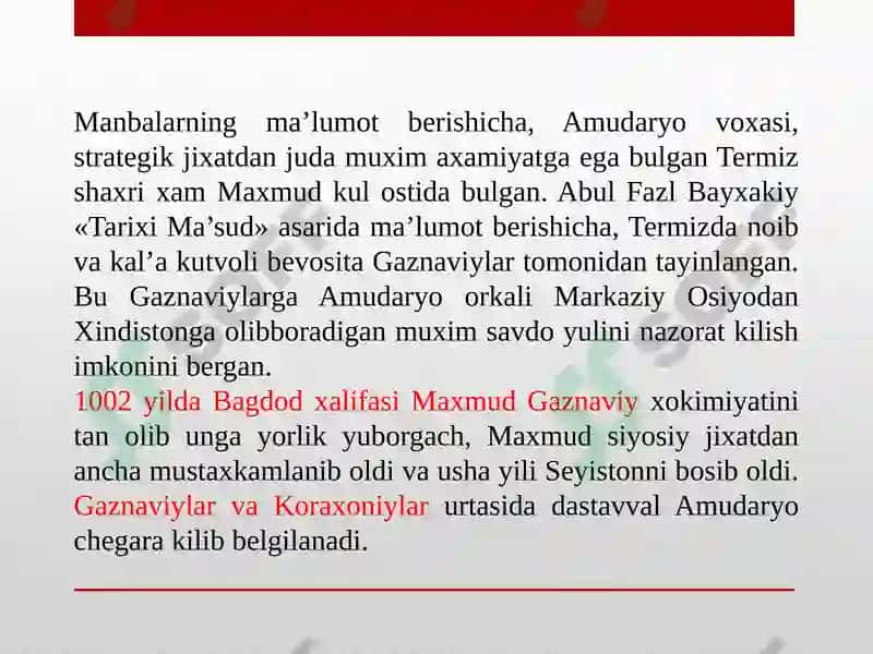 G’aznaviylar va Saljuqiylarning davlat boshqaruvtizimi 7