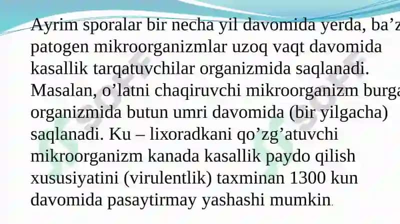 Bаkteriоlоgik (biоlоgik) Vositalar Bilan Zаrаrlаngan О’chоqdа Epidemiyagа Qаrshi Chora Tаdbirlаr 7