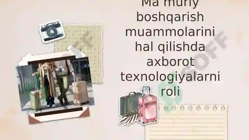 Turizm va mehmonxona tashkilotlarida Axborot va Kommmunikatsiya 7