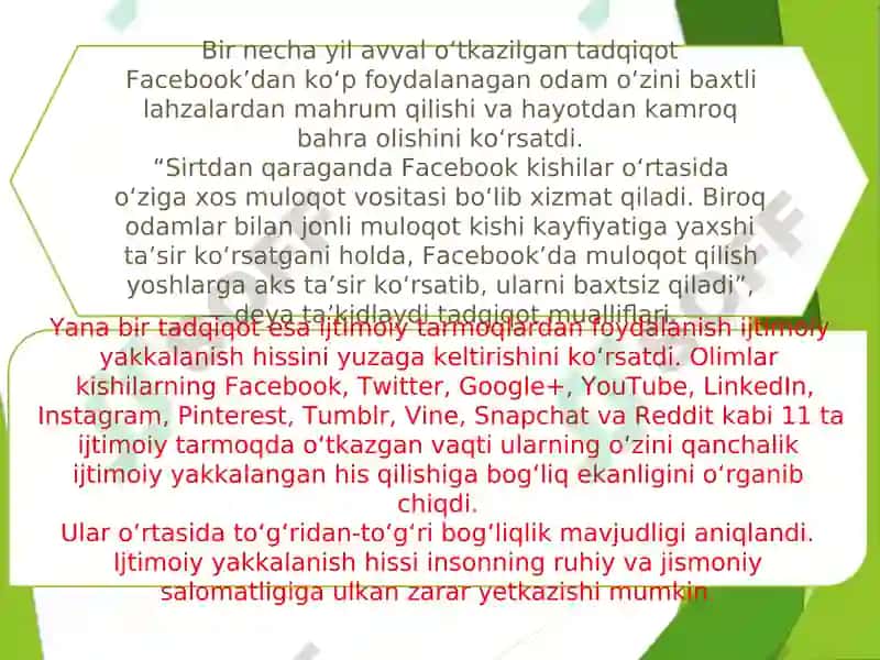 Ijtimoiy tarmoqlar va ularning axborotlar tarqatishdagi roʻli 7