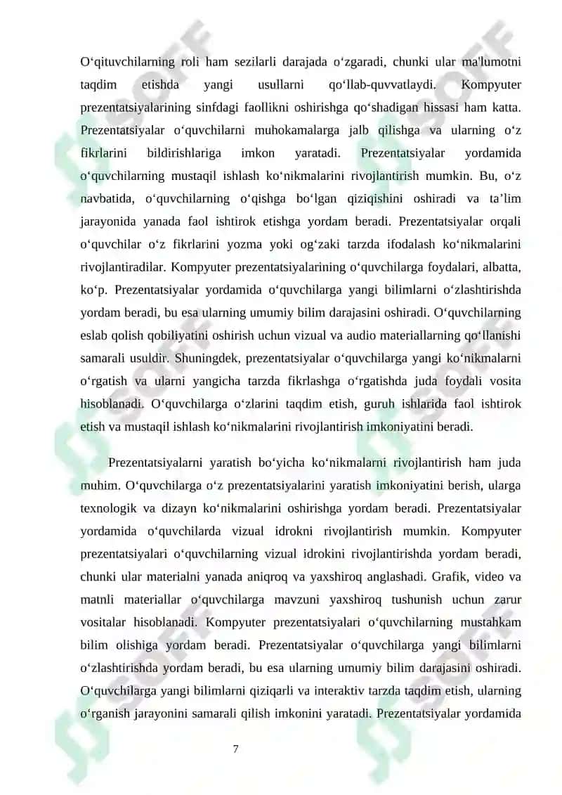 6-sinfda Kompyuter prezentatsiyalari mavzusida AKT dan foydalanishning didaktik imkoniyatlari 7