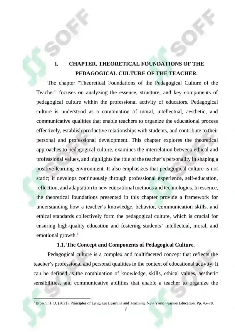 PEDAGOGICAL CULTURE OF THE TEACHER. CULTURE OF LANGUAGE, SPEECH, AND COMMUNICATION. 7