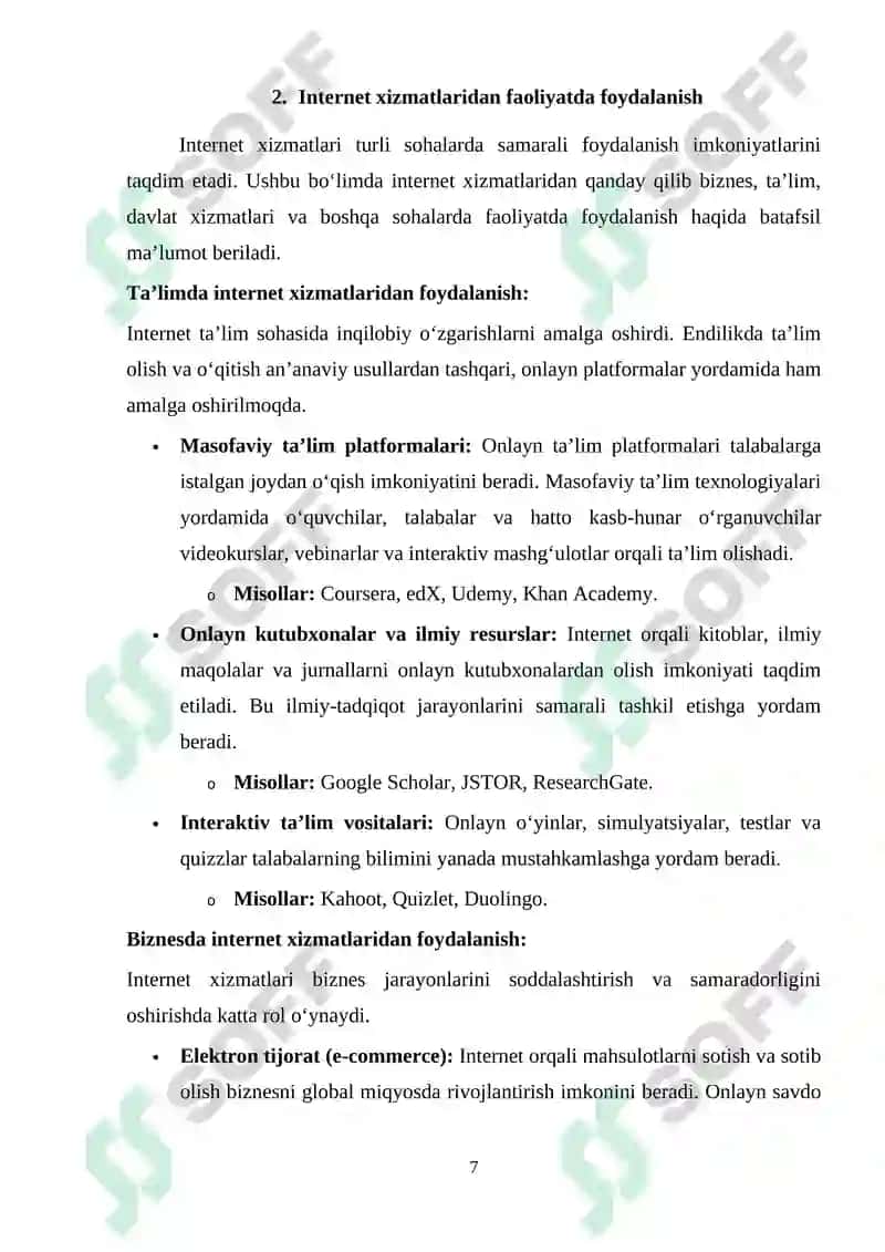 Internet Xizmatlari Tarixi va Paydo bo'lishi 7