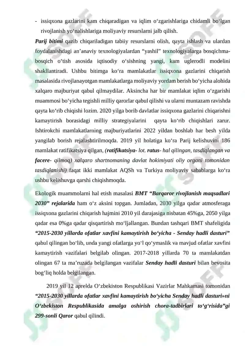EKOLOGIK SIYOSAT VA UNI AMALGA OSHIRISHNING IQTISODIY MEXANIZMI. 7