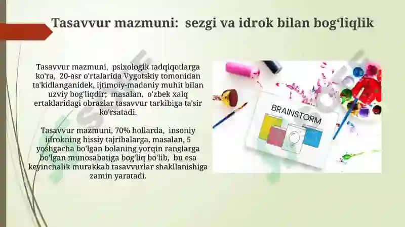 Tasavvur tushunchasi va uning mohiyati 7