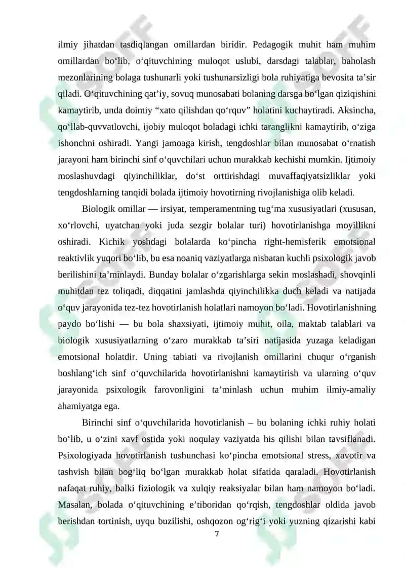 Hovotirlanishning psixologik-pedagogik asoslari 7