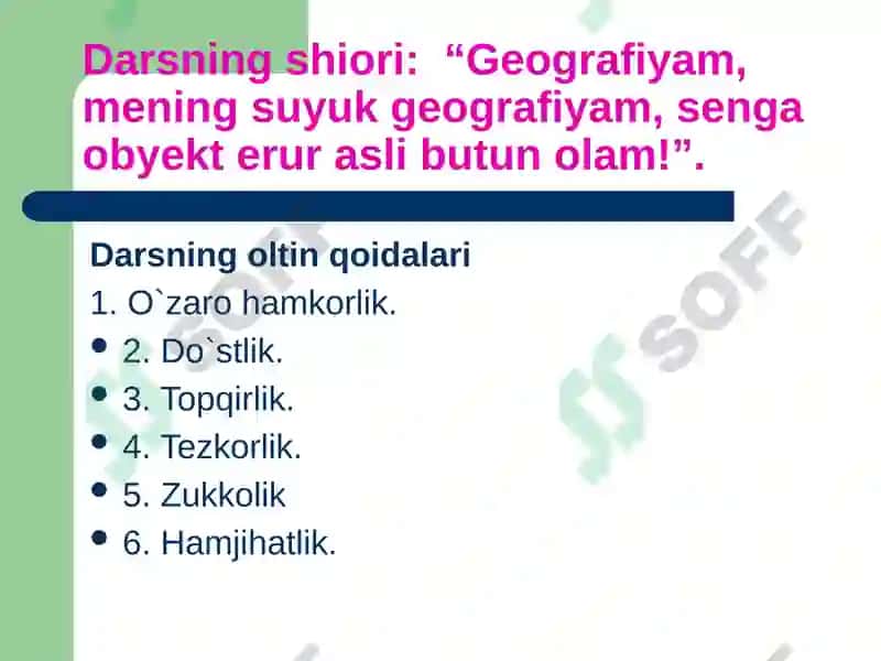 GEOGRAFIYA- TABIIY FANLAR SULTONIDIR- 7