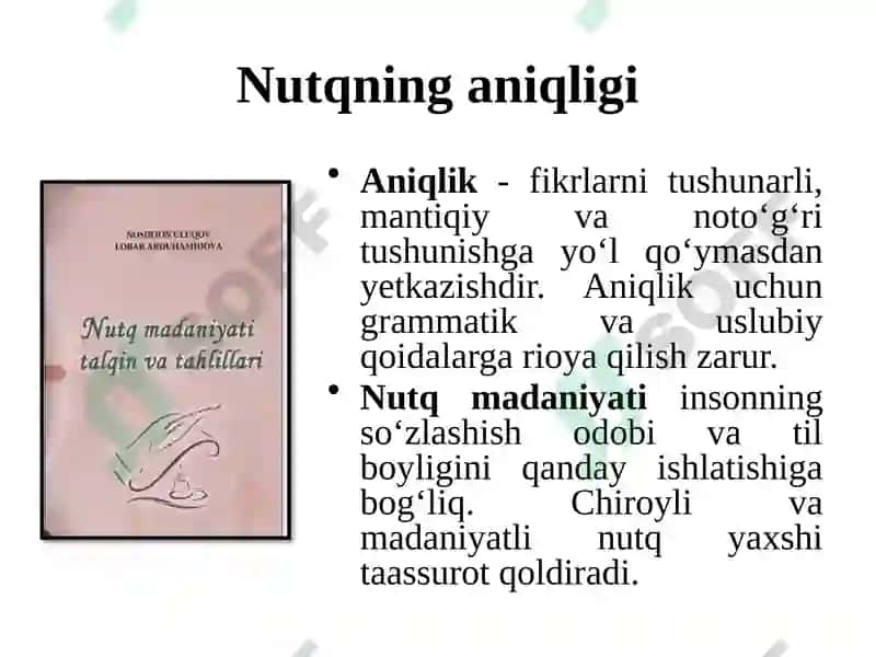 Nutqning to'g'riligi. Sog'ligim - boyligim 7