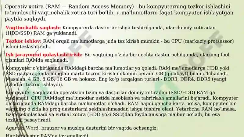 Kompyuterning texnik va dasturiy ta’minoti 7