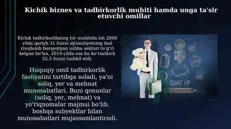 KBXT (kichik biznes va xususiy tadbirkorlik) 7