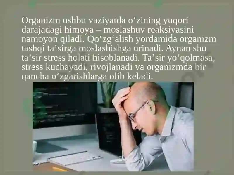 Stress tushunchasi va psixik stressning tavsifi 7