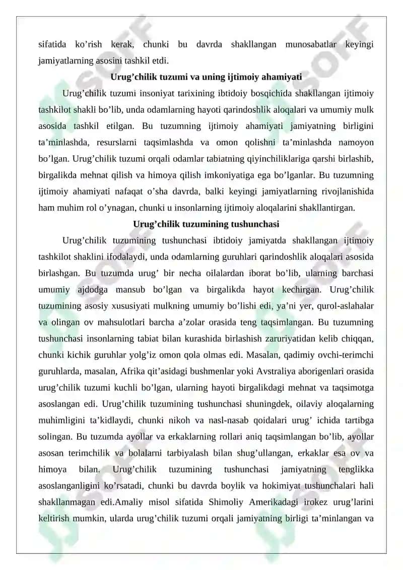 Ibtidoiy jamiyat, uning tabiati va xususiyatlari 7