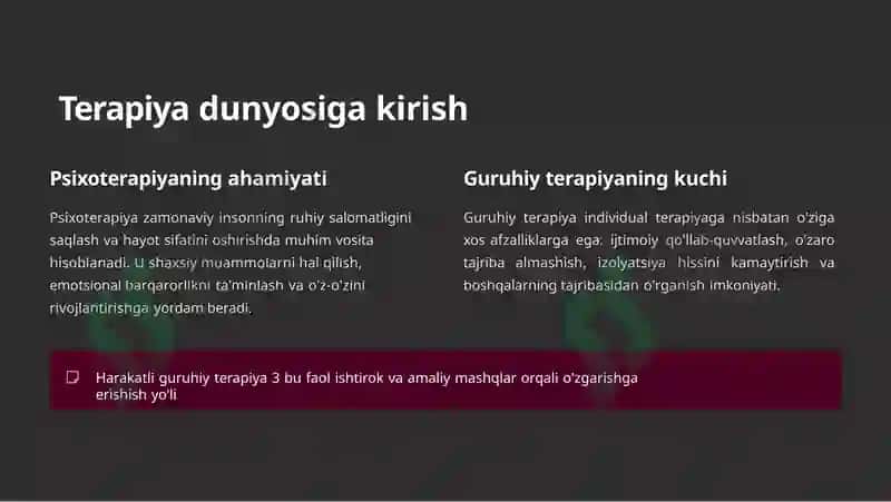Harakatli guruhiy terapiya 7