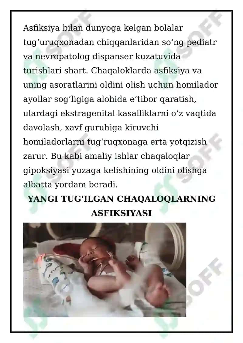 YANGI TUG'ILGAN CHAQALOQ ASFIKSIYASI 7