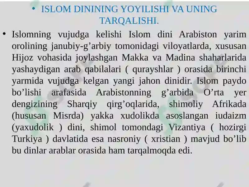 Markaziy Osiyo va Islom sivilizatsiyasi 7