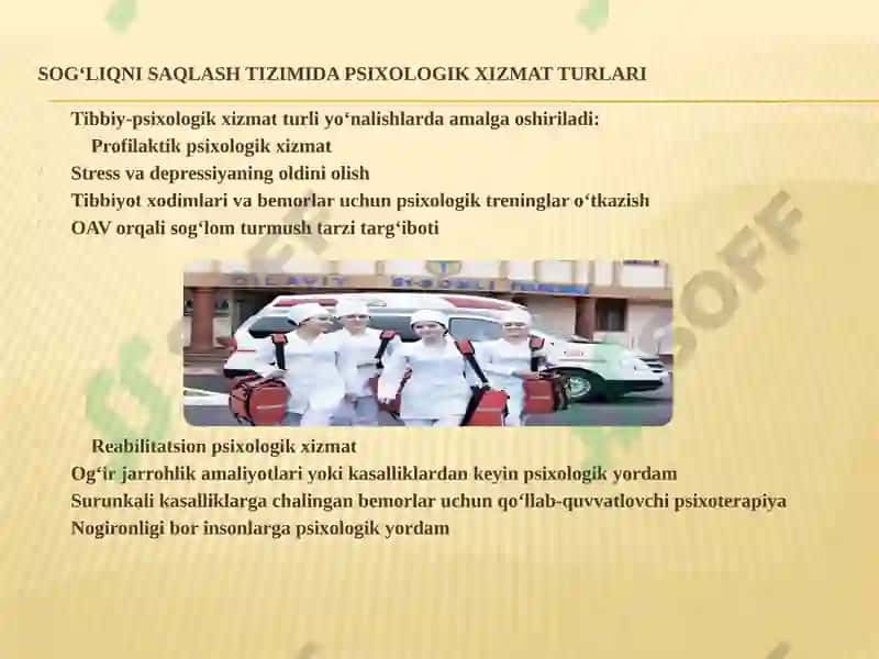 Sog'liqni saqlashda tibbiy-psixologik xizmatni tashkil etish 7