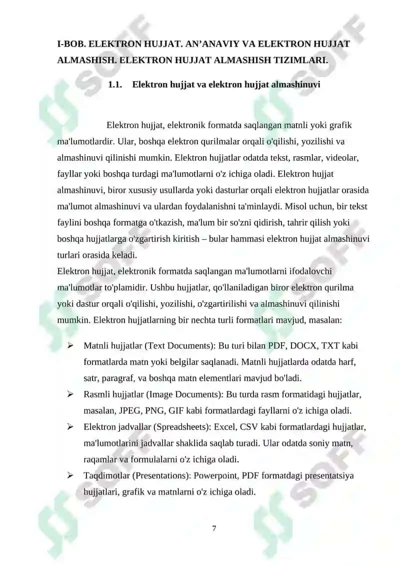 ELEKTRON HUJJAT VA ELEKTRON HUJJAT ALMASHINUVI 7