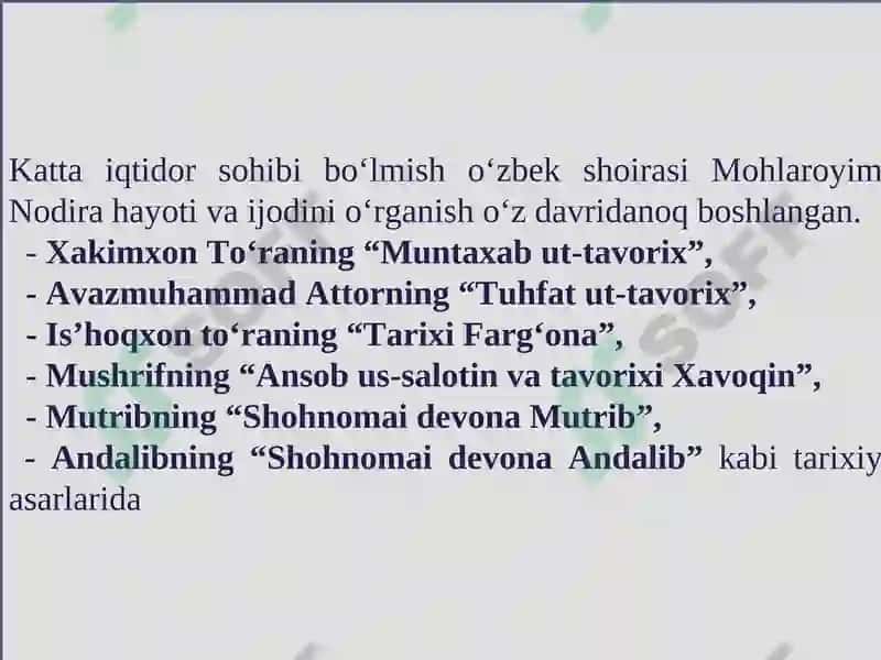 Nodira va Amiriyning hayoti va muhabbat qissasi. 7