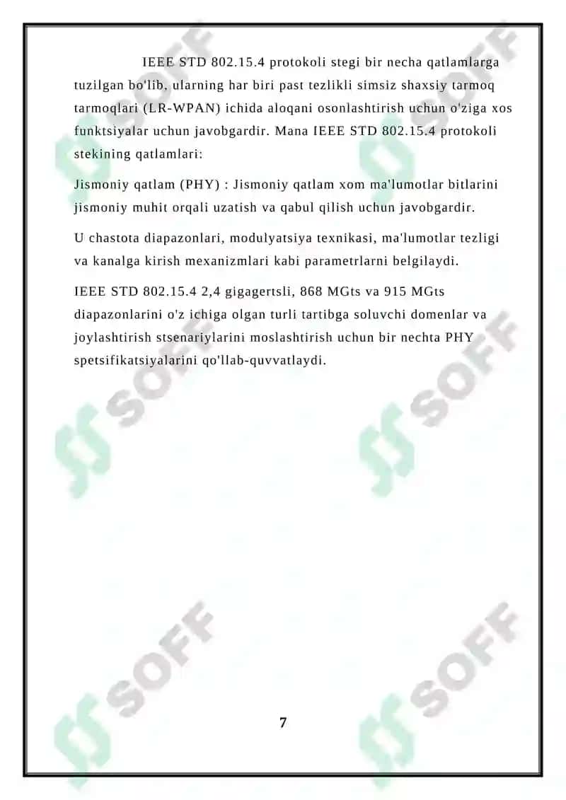 IEEE STD 802.15.4 STANDARTI 7