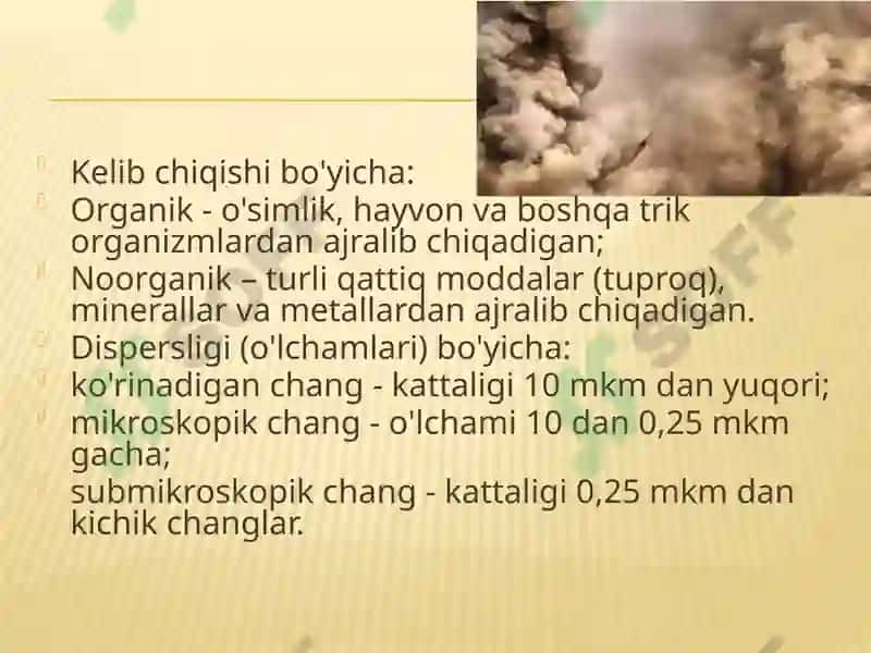 Ishlabchiqarish Changlari Va Zaharli Moddalarning Inson Organizmiga Ta'siri 7