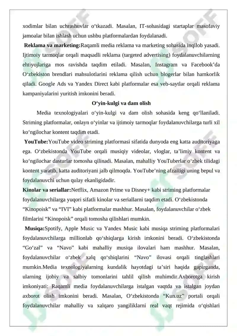 Media texnologiyalar kundalik hayotda 7